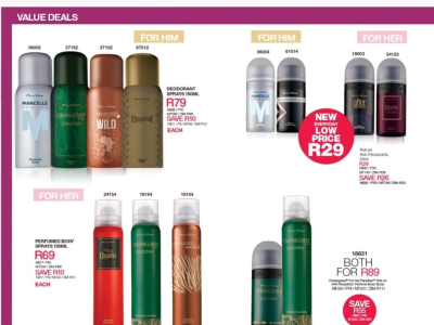 Body Spray & Roll-on Range